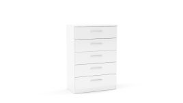 LYTHAM III White Chest of Drawers - Medium-sized, 5 Drawers