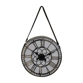 Hanging Wall Clock White and Chrome