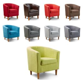 Upholstered Standard Tub Chair - 6 Colours