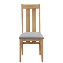 Cotswold Upholstered Padded Dining Chair - Oak