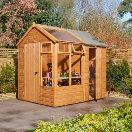 ORMSBYNE Garden Potting Shed with Store - Light Oak