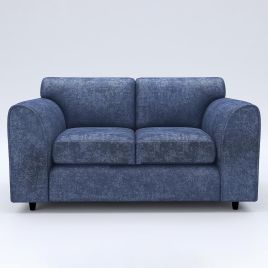 LORVANI Fabric 2 Seater Fullback Sofa - Midnight Blue
