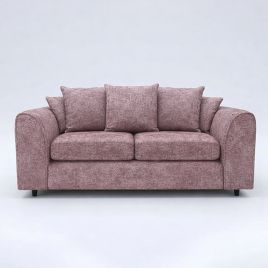LORVANI Fabric 3 Seater Scatterback Sofa - Pink