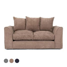 Porto Jumbo Cord 2 Seater Sofa - Brown
