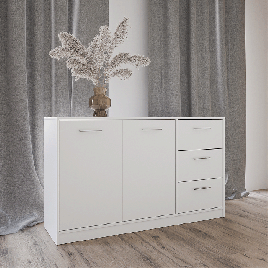KIRKLEES 2 Door Sideboard with 3 Drawers - White