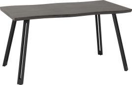Quebec Wave Edge Dining Table - Black Wood Grain Black
