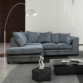 Premium Fabric Corner Sofa Left or Right - Grey
