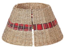 Snowcrest Christmas Tree Collar Seagrass - Natural