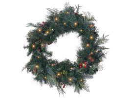 Everlight Pre-Lit Christmas Wreath 60 cm - Green