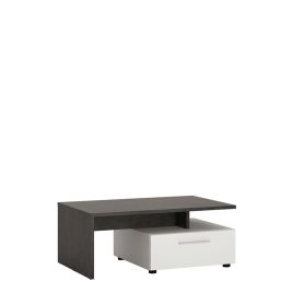 Zingaro 2 drawer coffee table - Slate Grey and Alpine White