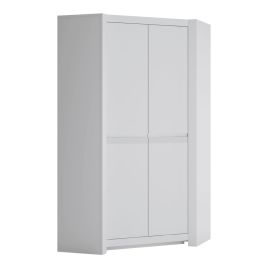 Corner Wardrobe - NOVELLE 2 Door Wardrobe White - 103cm
