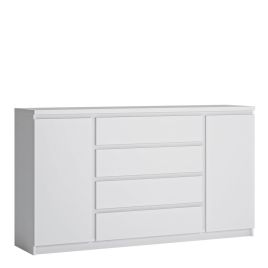 Fribo White Fribo 2 door 4 drawer wide sideboard in White - Alpine White