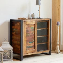 Laura Urban Edge Home Storage Cupboard - Natural Wood