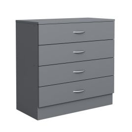 ARVELLO Grey Chest of Drawers - Medium-sized, 4 Drawers