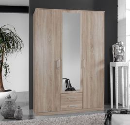 Wardrobe - OKHRA 3 Door Wardrobe Oak 135cm