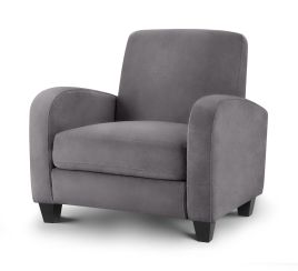 Vivo Dusk Grey Fabric Armchair