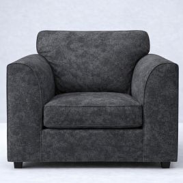 LORVANI Fabric Armchair - Dark Grey