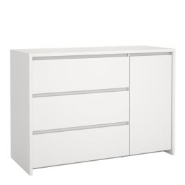 NEXORA Sideboard with 1 door and 3 drawers White