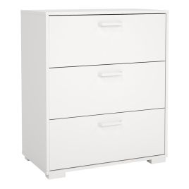 SOFI White Chest of Drawers - Medium-sized, 3 Drawers
