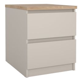NANAIMO Bedside 2 drawers in Cashmere Jackson Hickory