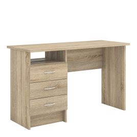 Function Plus Desk 3 Drawers in Oak - Oak