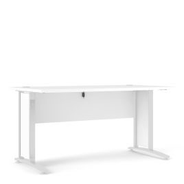 Prima Desk 150 cm in White with White legs - White/Matt White