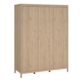 Wardrobe - MEMPHIS 3 Doors Wardrobe Jackson Hickory Oak 150cm