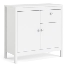 Madrid Sideboard 2 doors + 1 drawer in White - White