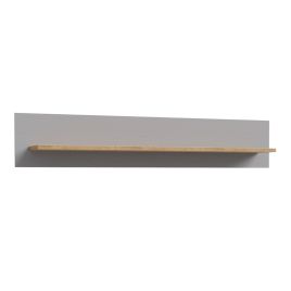 Karen Riviera Oak Top 160cm Wall Shelf - Grey