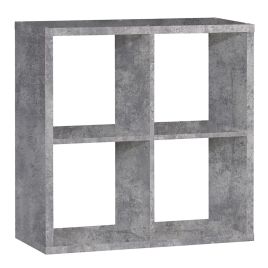 Phillips Square Shaped 4 Cube Storage Unit - Concrete Grey