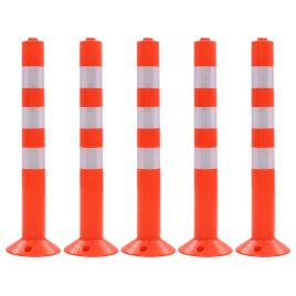 Traffic Control Bollards 5 pcs Plastic 75 cm