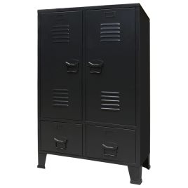 Wardrobe - SYLVIE 2 Door Wardrobe Black 67cm
