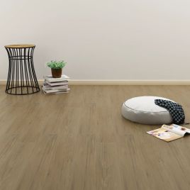 Self-adhesive Flooring Planks 4.46 sqm 3mm PVC Natural Brown