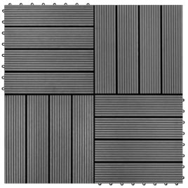WPC Tiles 30x30cm 11Pcs 1m2 Grey