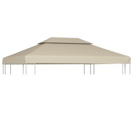 Gazebo Cover Canopy Replacement 310 g / m2 Beige 3 x 4 m