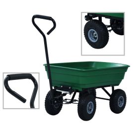 HOCOUR Garden Tipping Hand Cart 300 kg 75L - Green