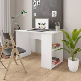 Desk White 110x60x73 cm Engineered Wood