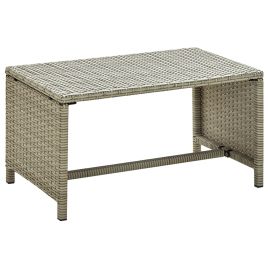 Coffee Table Beige 70x40x38 cm Poly Rattan