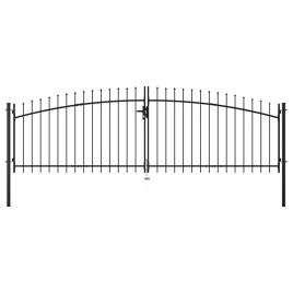 Double Door Fence Gate with Spear Top 400x175 cm