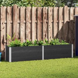 Garden Raised Bed 250x50x91 cm WPC Grey