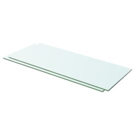 Shelves 2 pcs Panel Glass Clear 60x20 cm