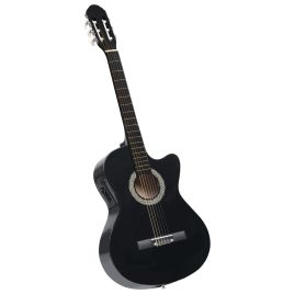 Western Acoustic Cutaway Guitar with Equalizer 6 Strings Black