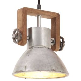 Industrial Hanging Lamp 25 W Silver Round 19 cm E27