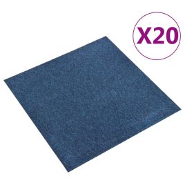 Carpet Floor Tiles 20 Pcs 5 sqm 50x50cm Dark Blue
