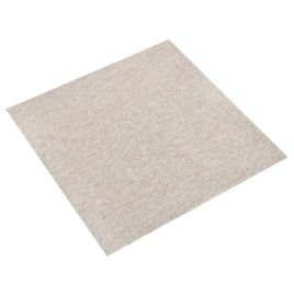 Carpet Floor Tiles 20 Pcs 5 sqm 50x50cm Light Beige