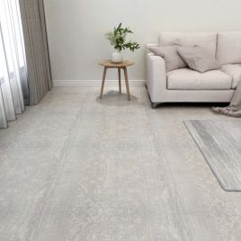 Self-adhesive Flooring Planks 55 Pcs PVC 5.11 sqm Light Grey