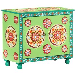 Hand Painted Sideboard Multicolour 70x35x60cm Solid Mango Wood