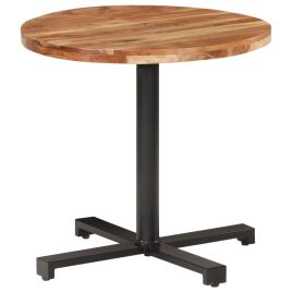 Bistro Table Round 80x75 cm Solid Acacia Wood