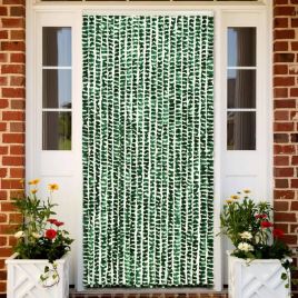 Insect Curtain Green and White 90x220 cm Chenille