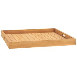 Serving Tray 70x70 cm Solid Teak Wood